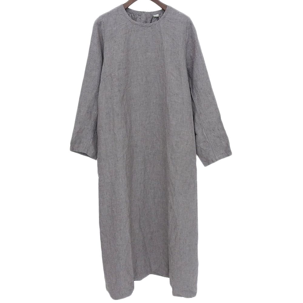 45 R フォーティファイブ アール リネンのドレス ワンピース レディース グレー 7045086 ―