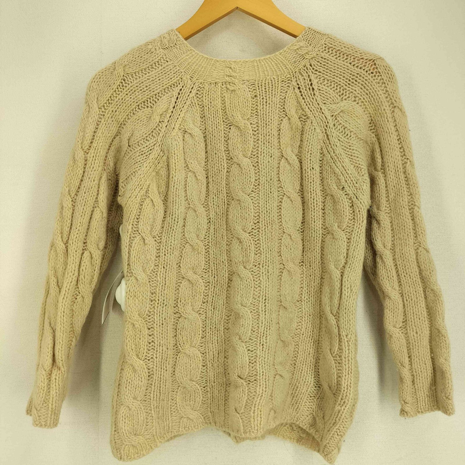 フォーティファイブアールピーエム 45rpm ウール100 ケーブルニット カーディガン レディース JPN 2