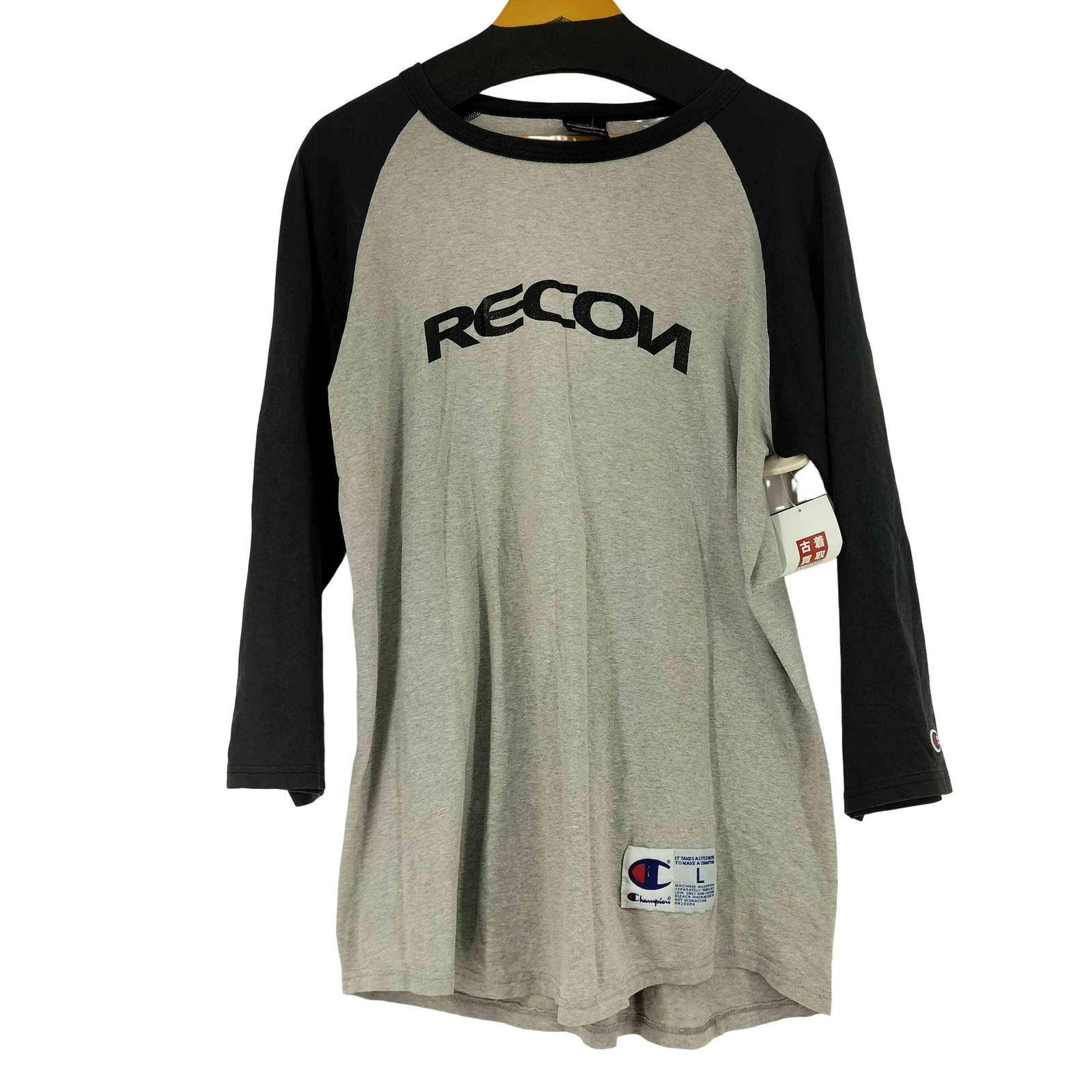 Champion(チャンピオン) RECON 90-00S フロントプリントラグランスリーブTシャツ メンズ import：L 【中古】【ブランド古着バズストア】 チャンピオン Champion RECON 90-00S フロントプリントラグラン