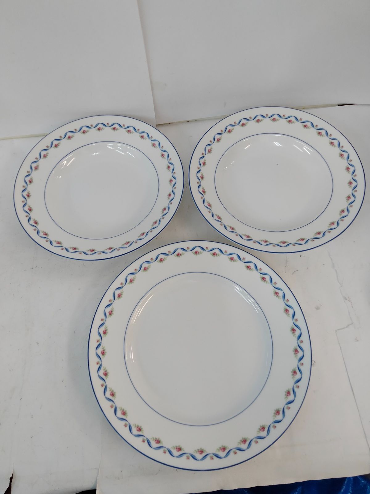 美品 Richard Ginori インペロ ディナープレート 3枚 白磁 植物柄