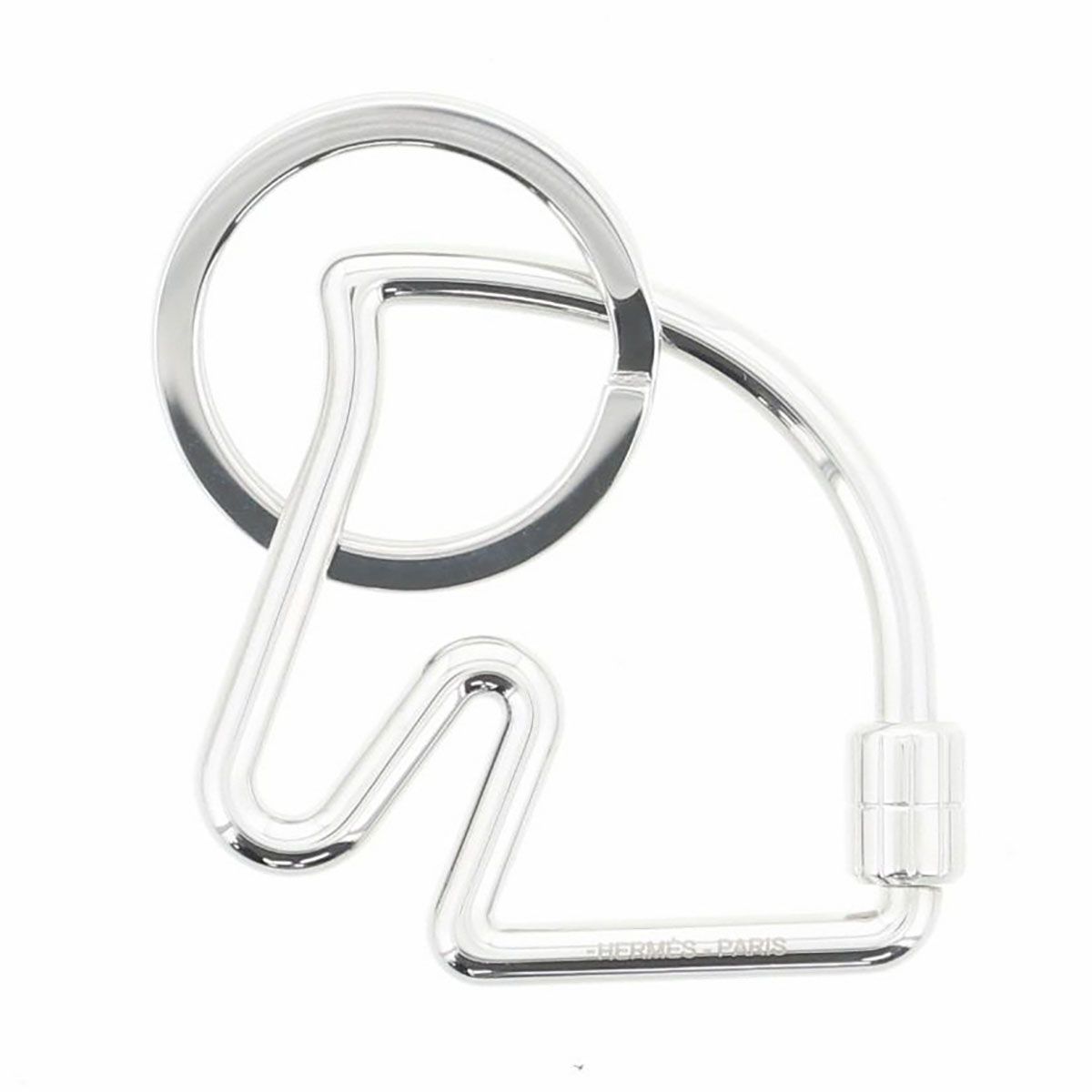 HERMES エルメス シュバル キーリング H077216FJ レディース メタル シルバー