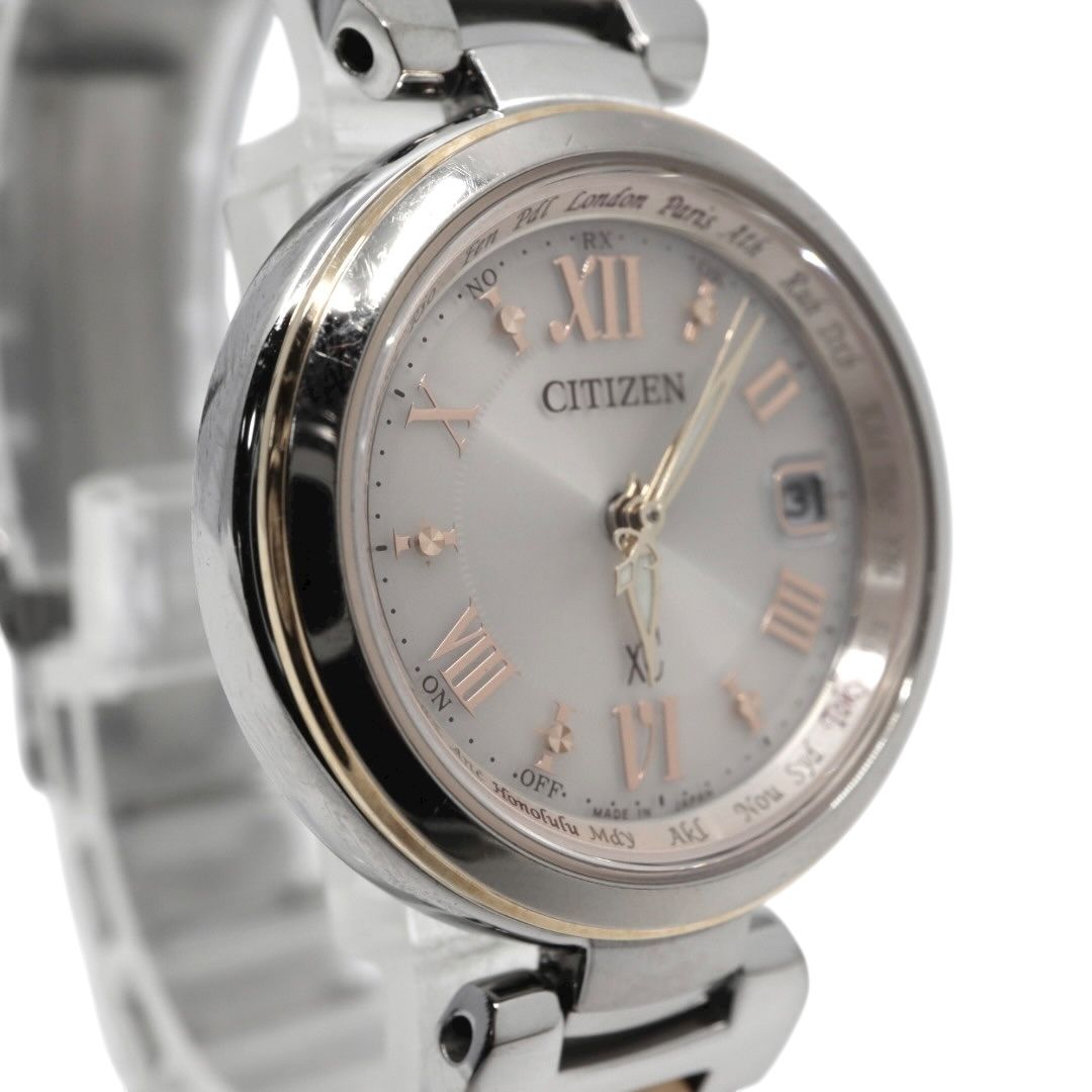  CITIZEN シチズン xC クロスシー エコドライブ 電波時計 腕時計 シルバー ローマンインデックス デイト レディース G 11 その他 時計