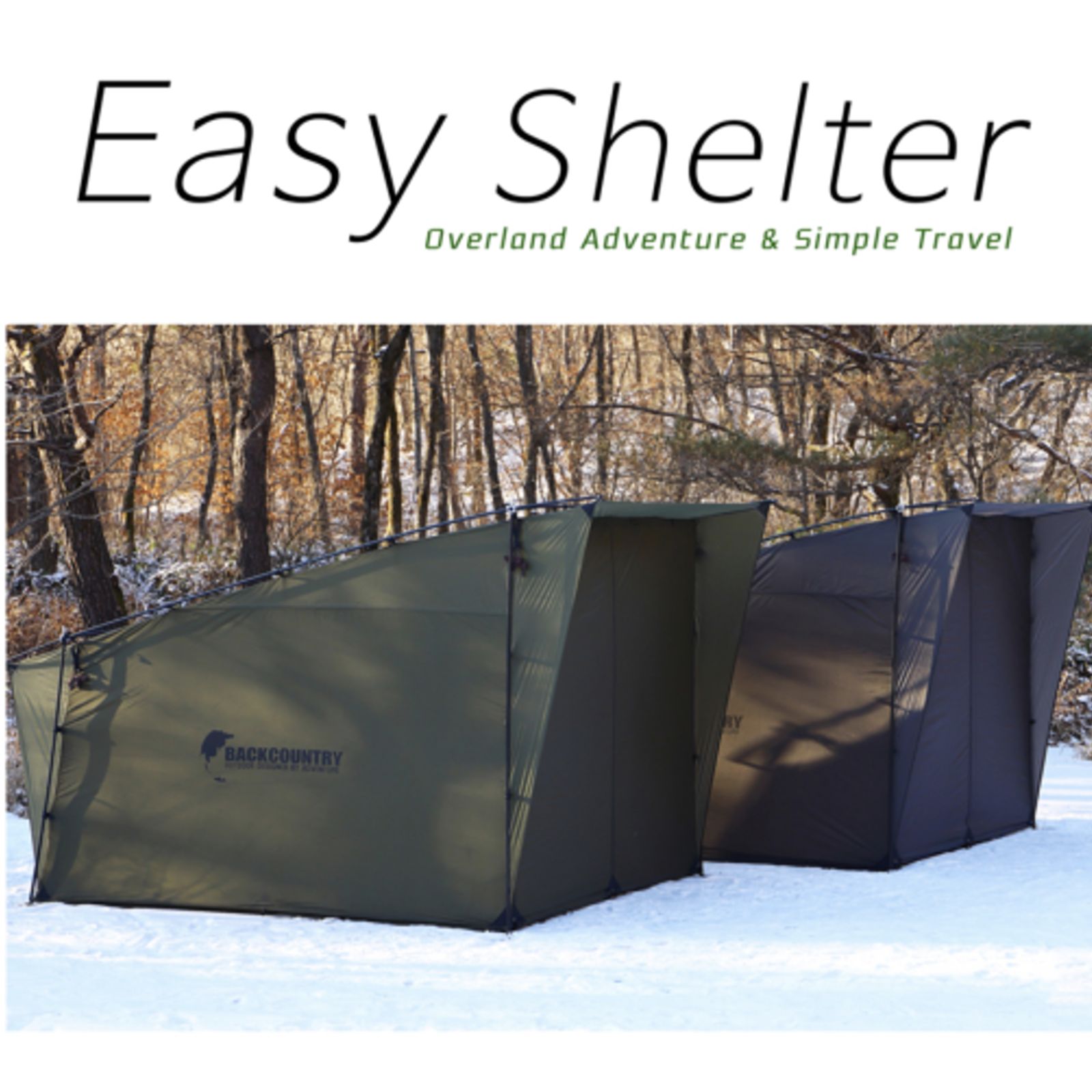 BACKCOUNTRY EASY SHELTER バックカントリー イージーシェルター DAC EASY POLE付 2人用 店内展示 屋外2〜3回使用