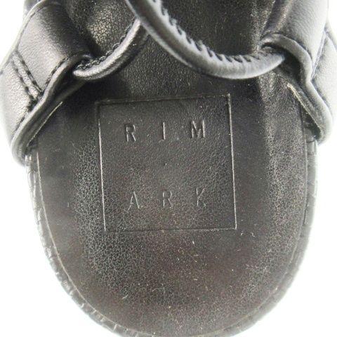 当店の商品全て正規品！ リムアーク rim.ark レースアップパンプス スクエアトゥ ミドルヒール レザー 革 L 黒 ブラック CK5 GY30
