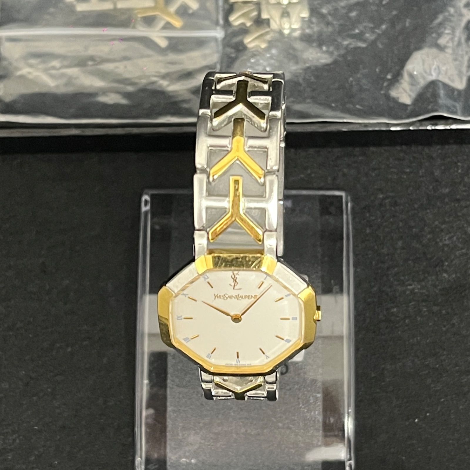 稼働品】Yves Saint Laurent イヴ・サンローラン腕時計 クォーツ