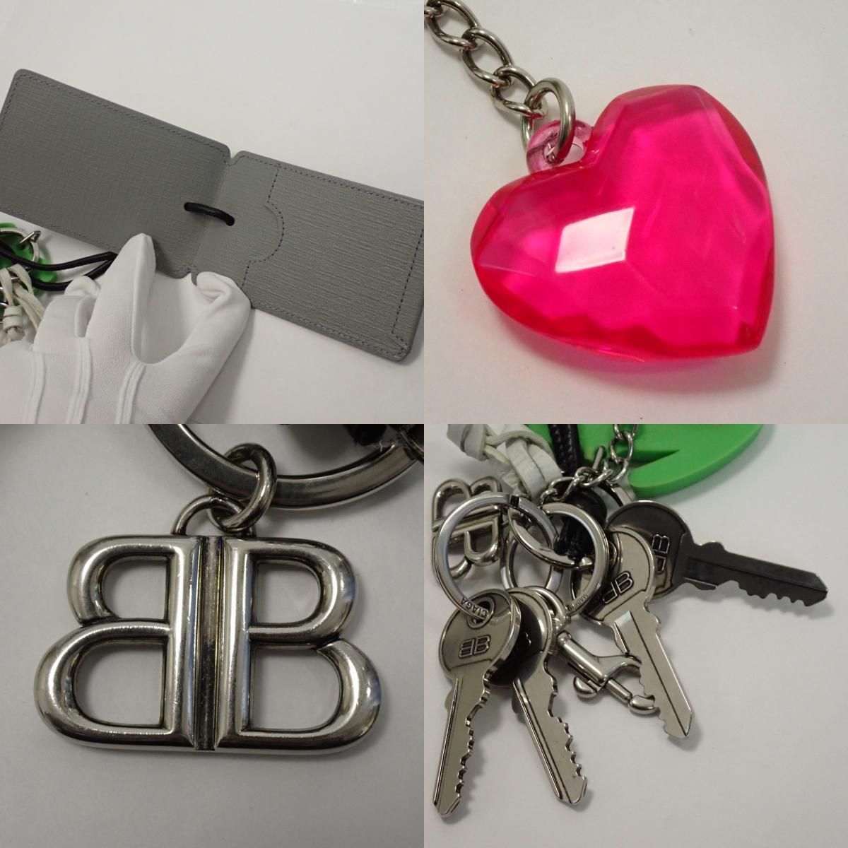 BALENCIAGA PALOMA キーリング マルチカラー　ハート チャーム BALENCIAGA PALOMA キーリング マルチカラー ハート チャーム マルチ