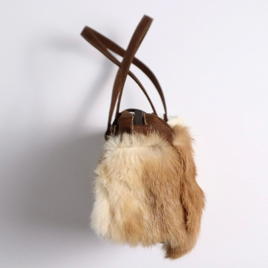 y2k vintage rabbit fur ラビットファー ショルダーバッグ