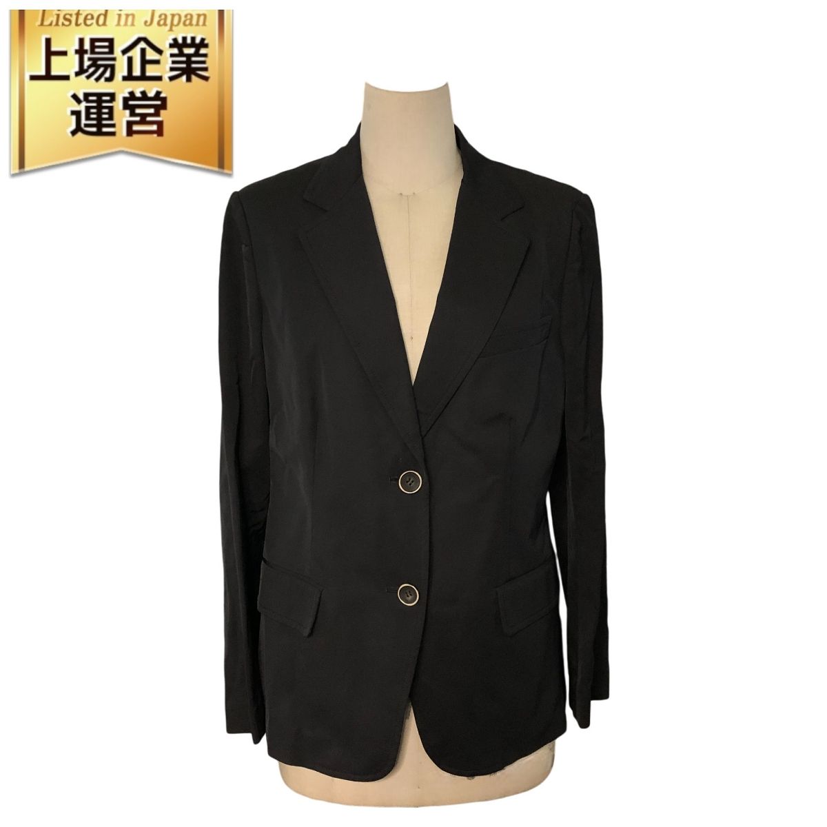 ダナ キャラン ニューヨーク DKNY テーラード ジャケット シングル 2つボタン ブラック 春秋 サイズ10 LL レディース T10558920