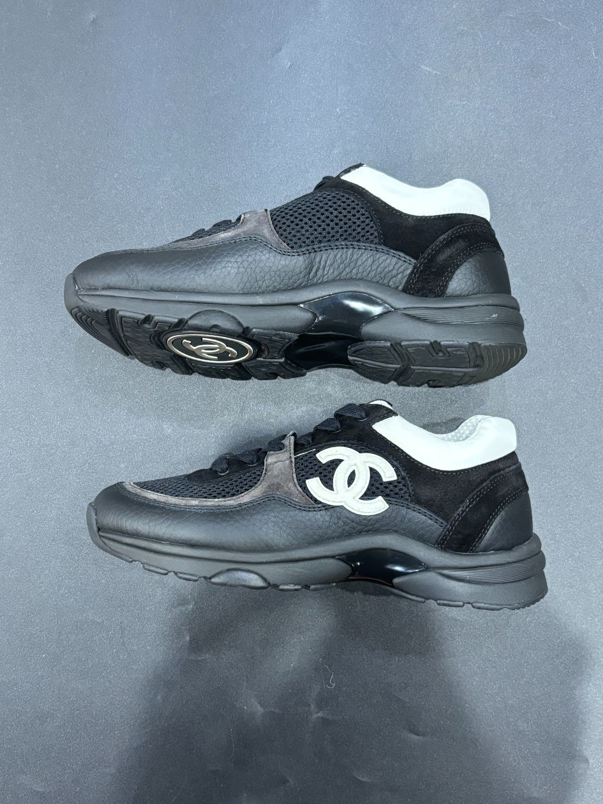 CHANEL シャネル G38299 現行モデル 定価204600円 サイズ36 ブラック スニーカー D25082129