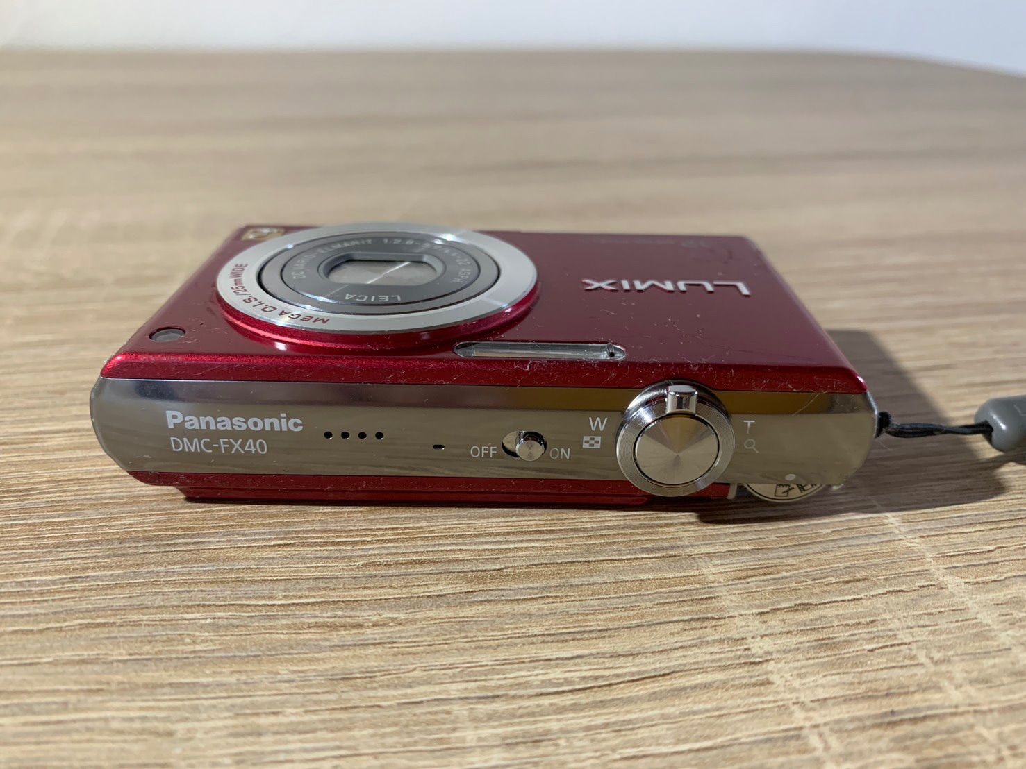 6543 Panasonic Lumix DMC-FX40 レッド デジカメ 動作確認済み - メルカリ