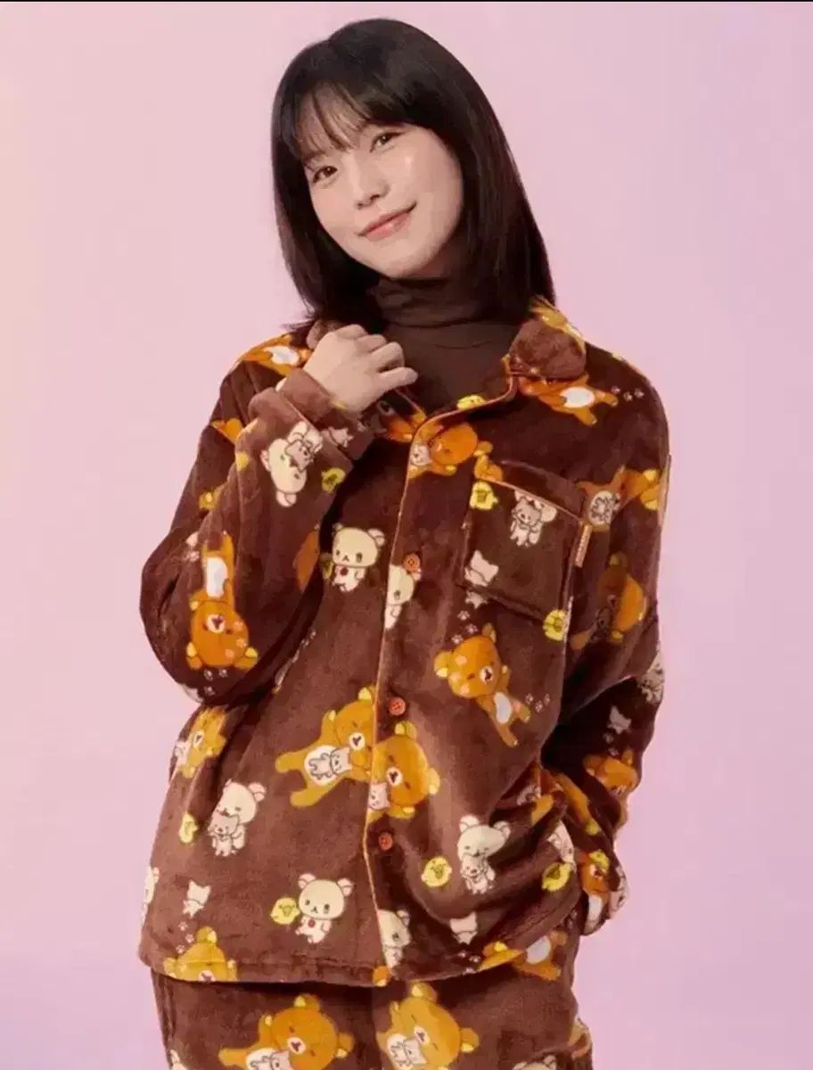 スパオ リラックマ パジャマ ブラウン S