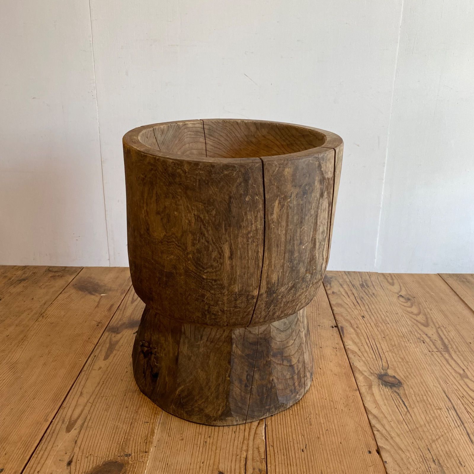 アンティーク 古道具 木臼 テーブル 花器 プランター スツール 古民家