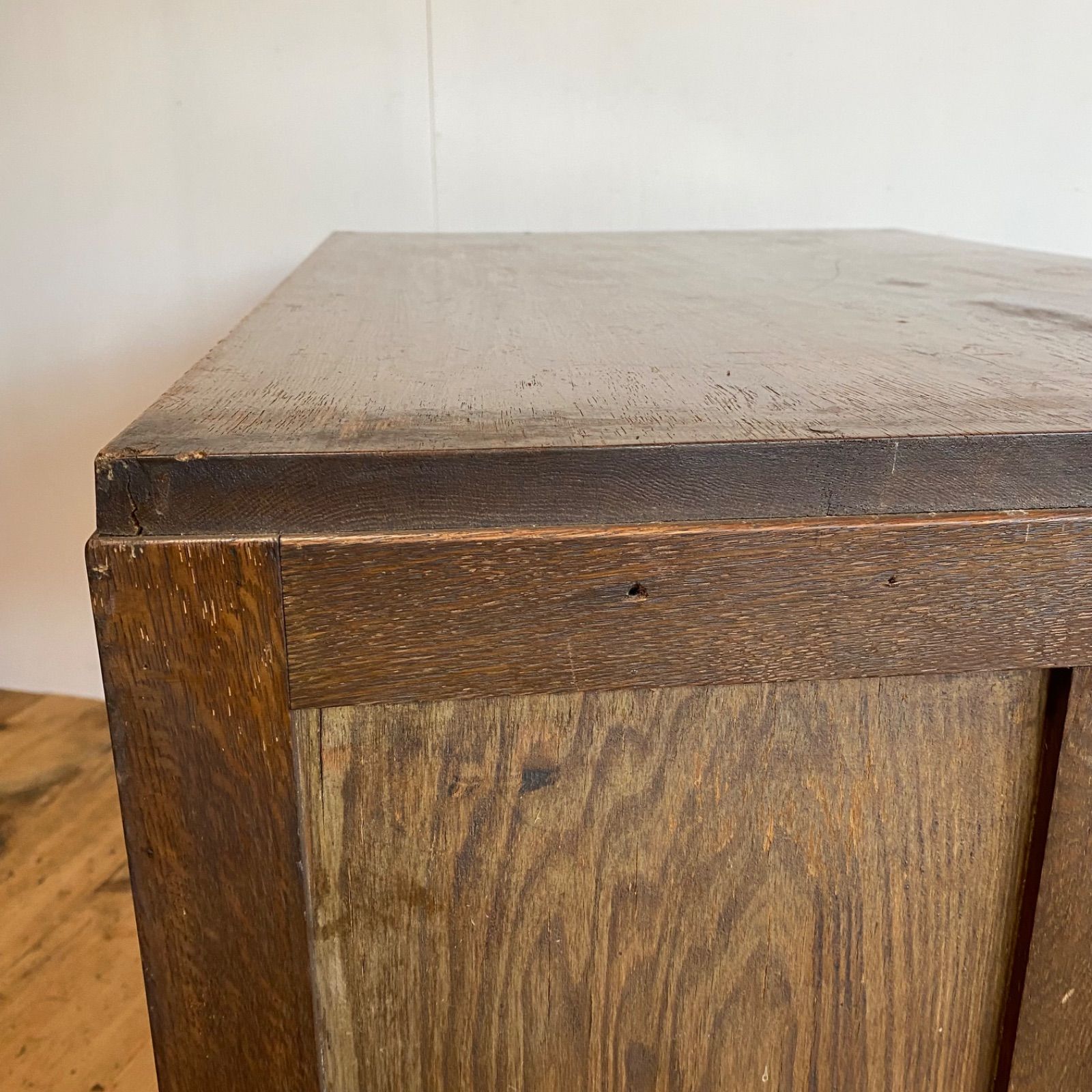 アンティーク 木製机 片袖デスク 学習机 作業台 古家具 レトロ