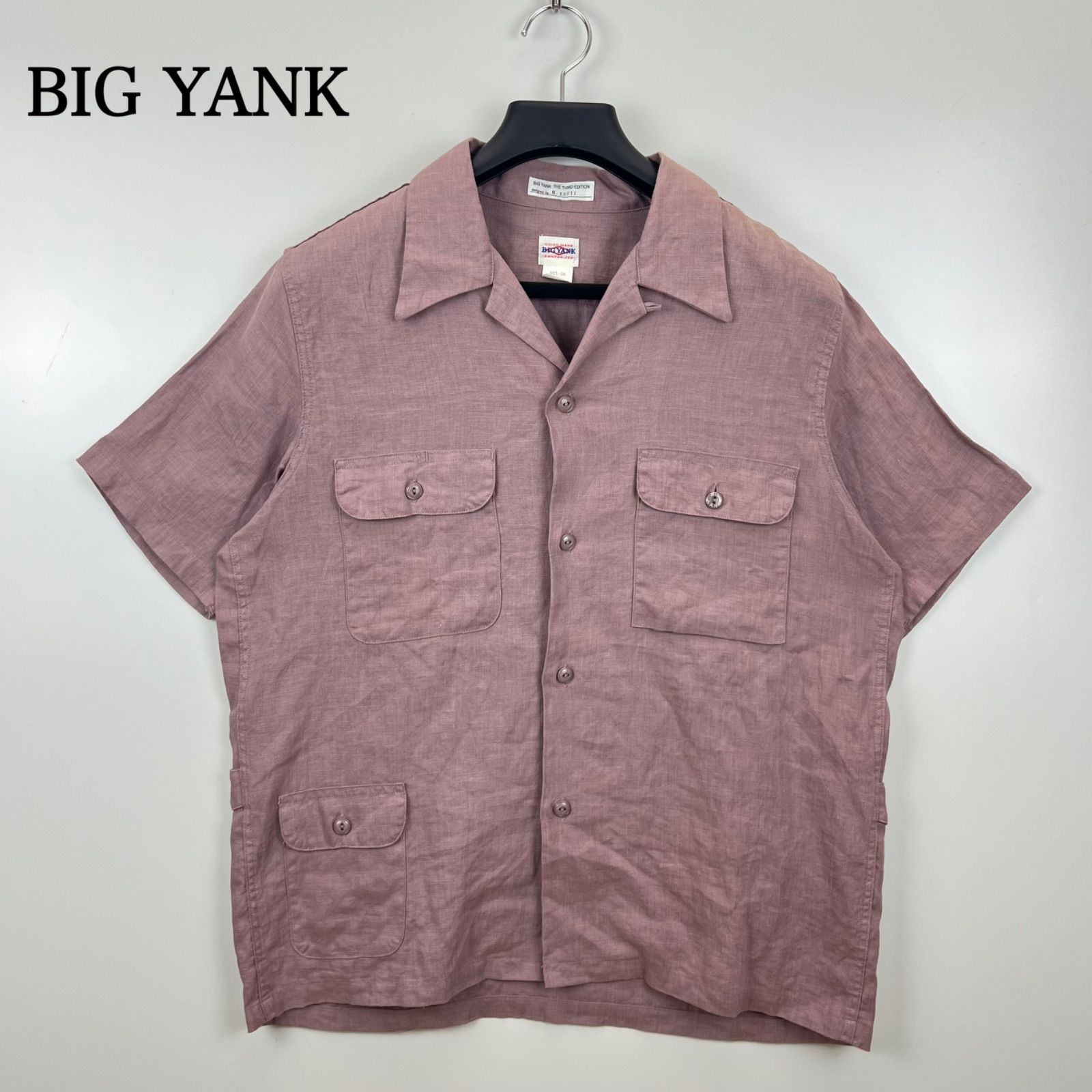 BIG YANK 2016 ss 3 rd edition Hiroshi Ishii LEON SMOKERS SHIRT 15 5 ビッグヤンク 石井洋 開襟 リネン 半袖シャツ スモーカーシャツ