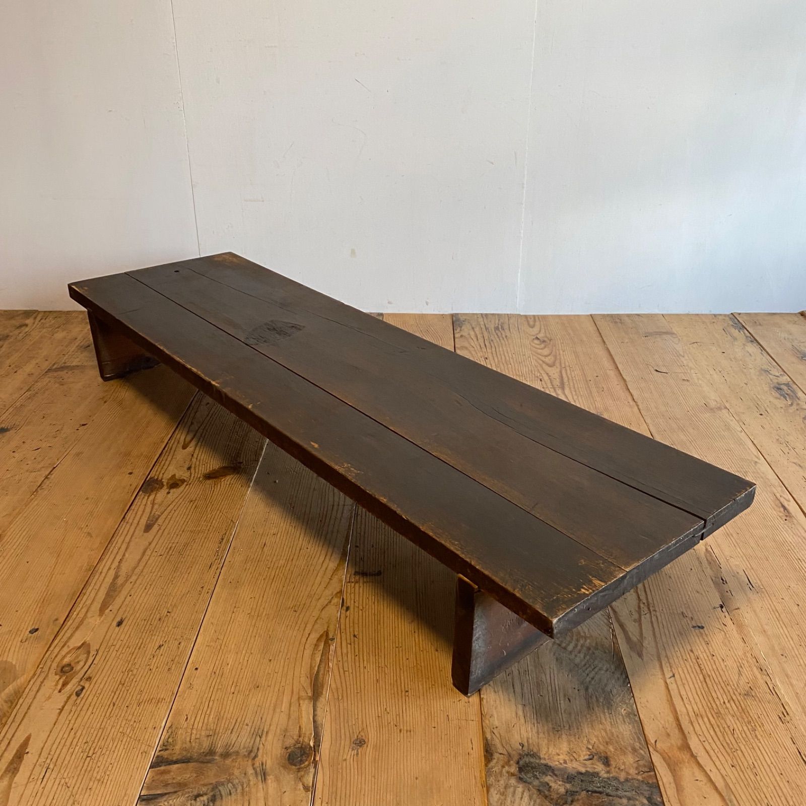 アンティーク 古道具 ローテーブル 裁ち台 板台 長板 ベンチ台