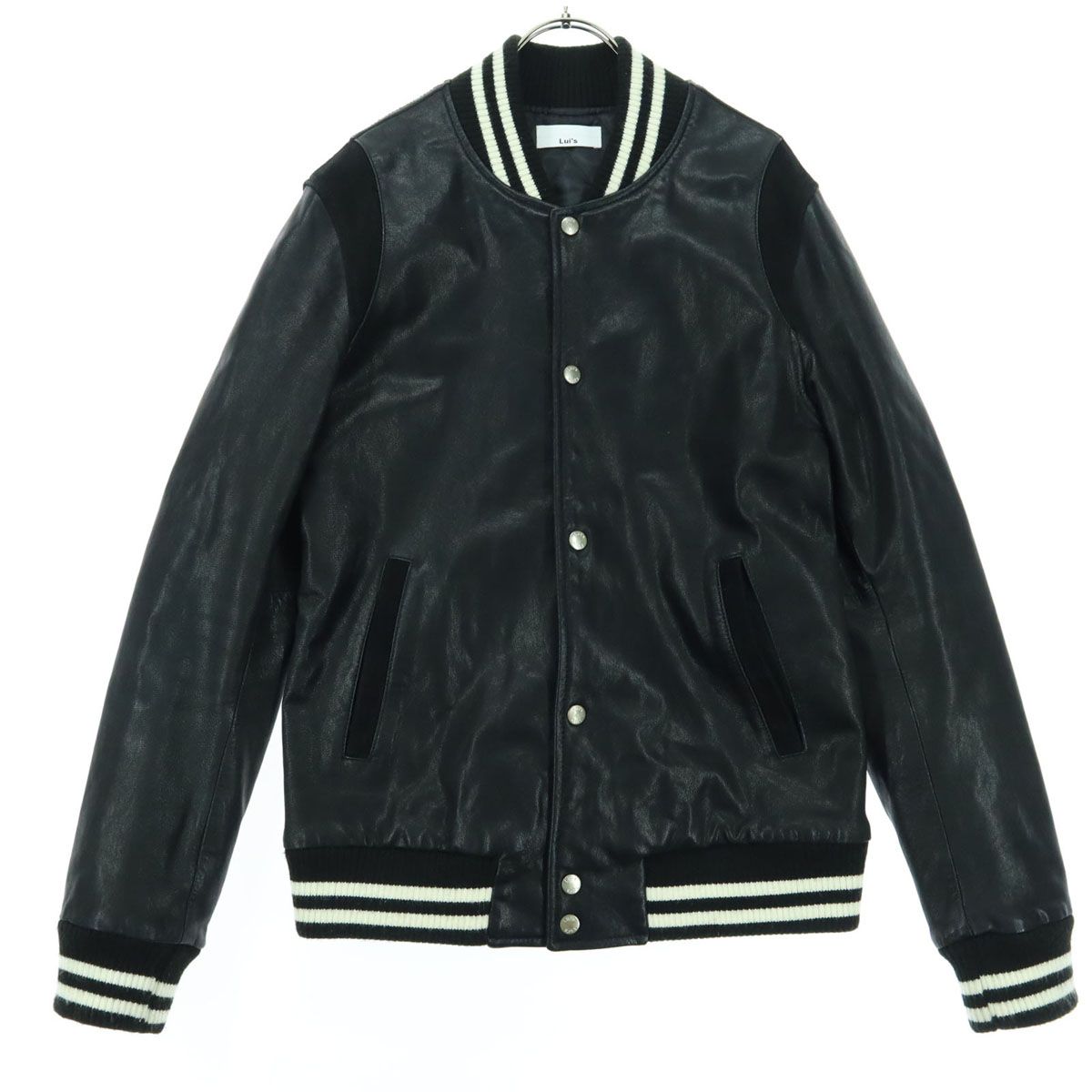 Lui’s ルイス 長袖 レザー スタジャン L ブラック 山羊革 メンズ Lui's ルイス 長袖 レザー スタジャン L ブラック 山羊革 メンズ 古着