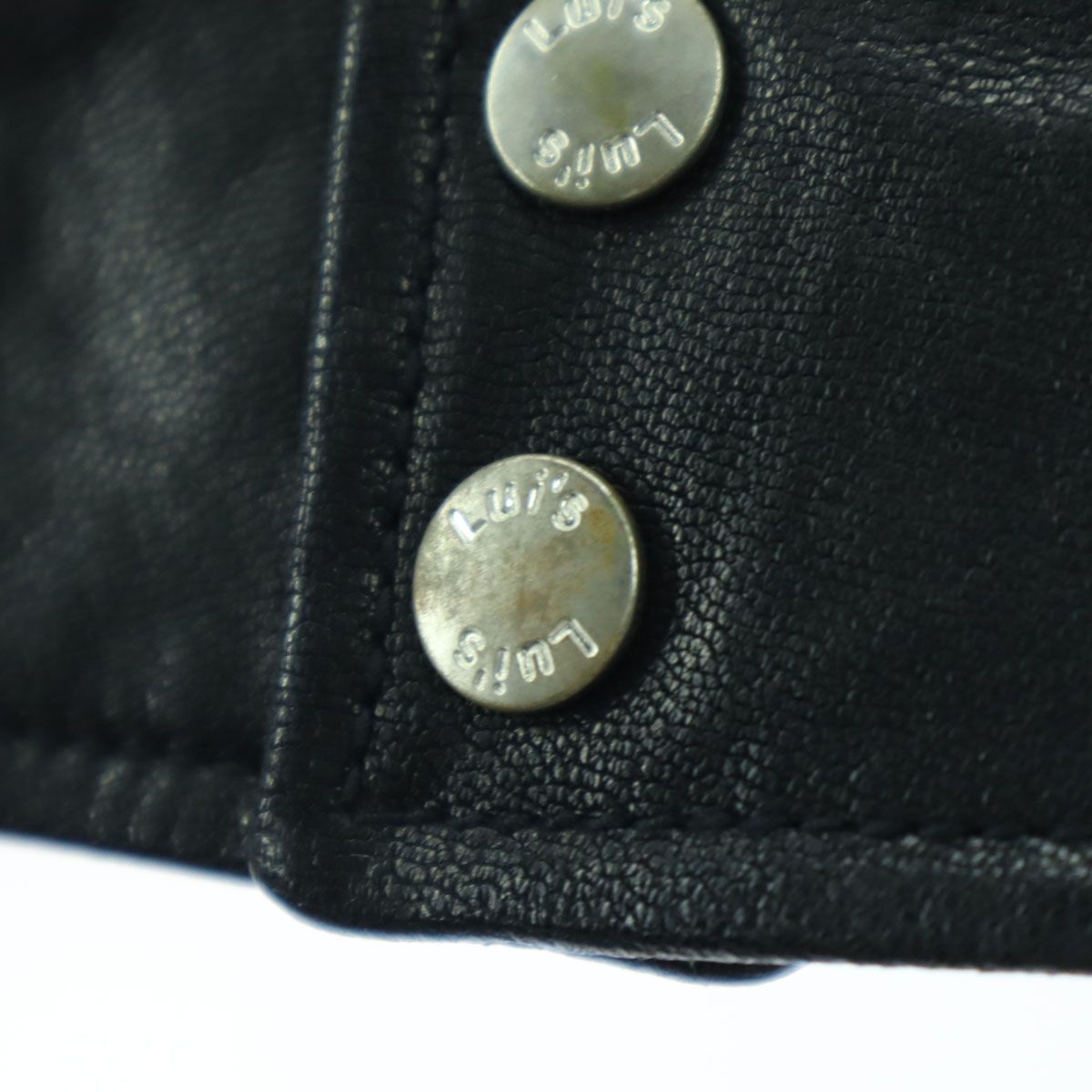Lui's ルイス 長袖 レザー スタジャン L ブラック 山羊革 メンズ 古着