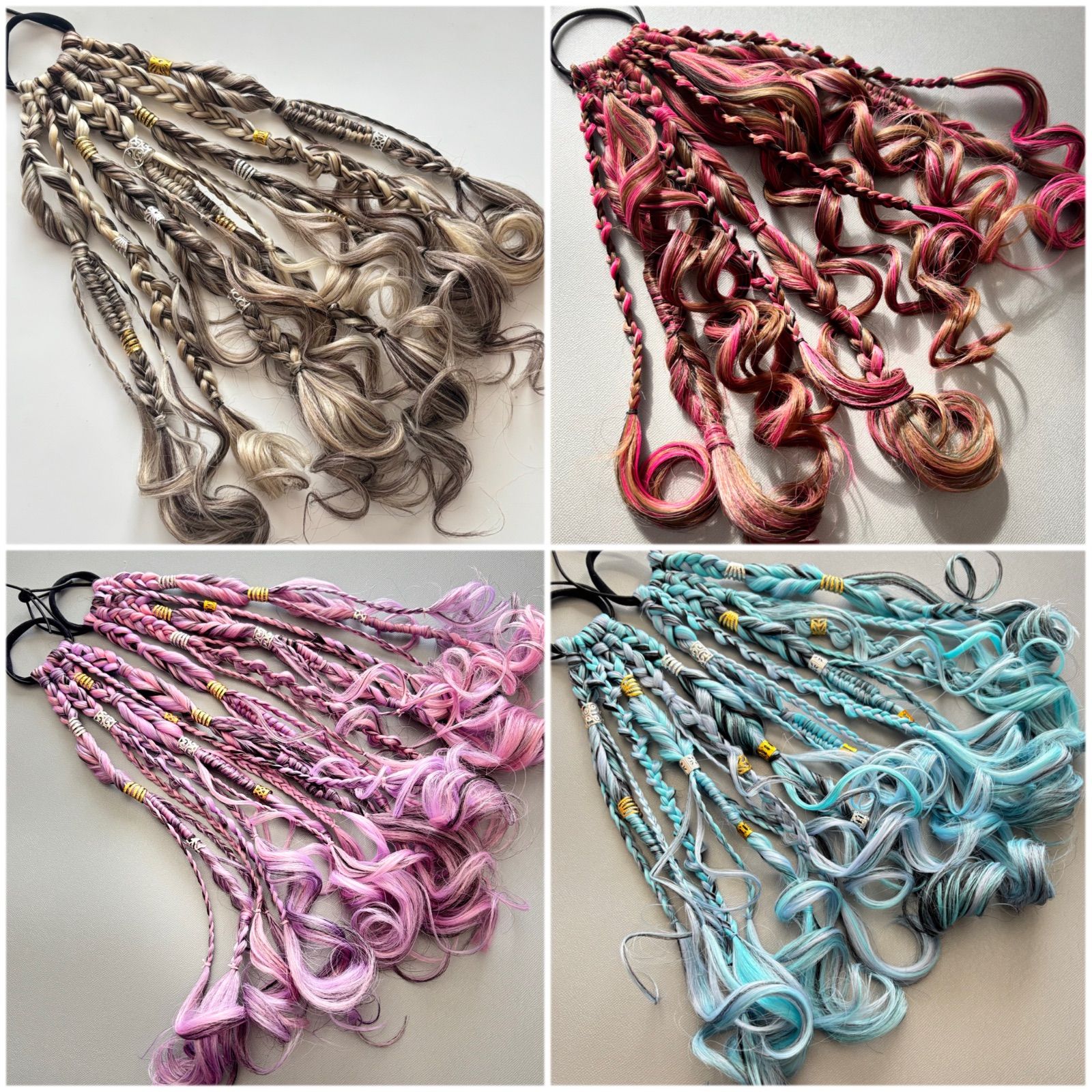 ユニセックス ヘアゴムエクステ