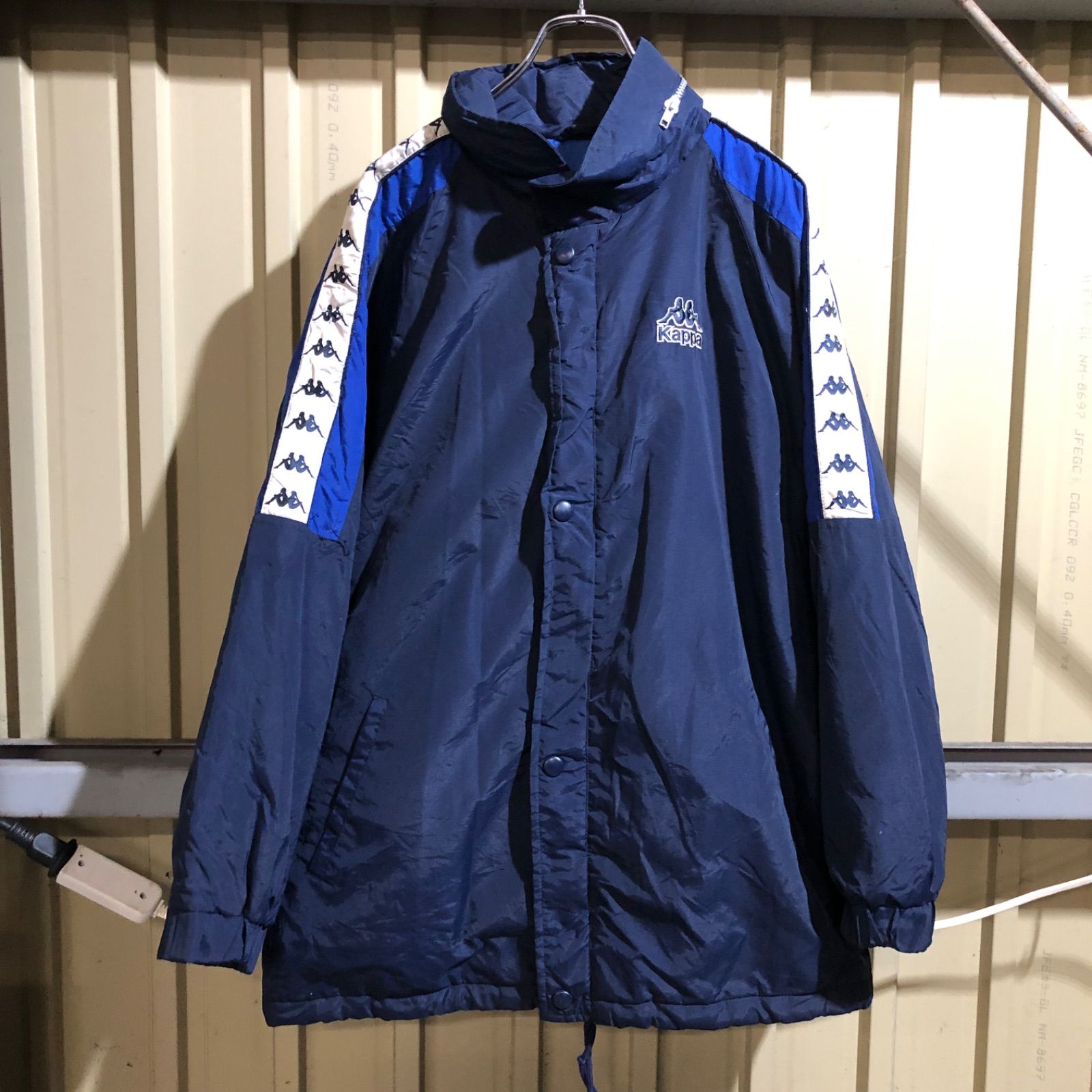 837 Kappa ナイロンジャケット ネイビー S カッパ ワンポイント 刺繍
