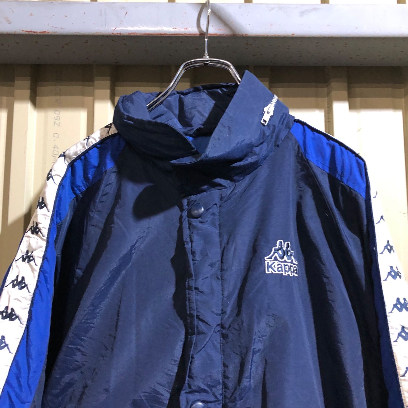 837 Kappa ナイロンジャケット ネイビー S カッパ ワンポイント 刺繍