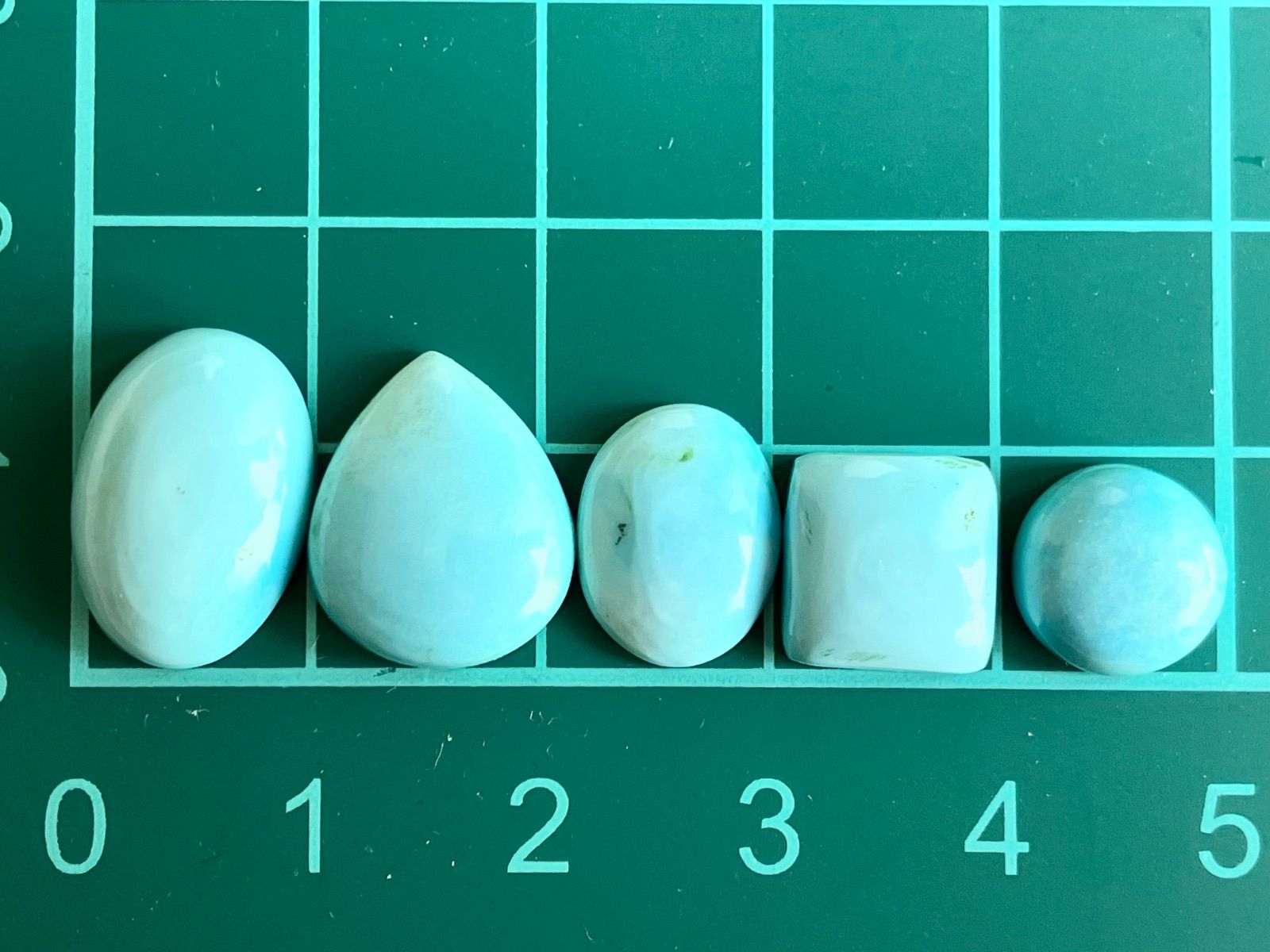 5個 アリゾナ産スリーピングビューティーターコイズ ターコイズルース