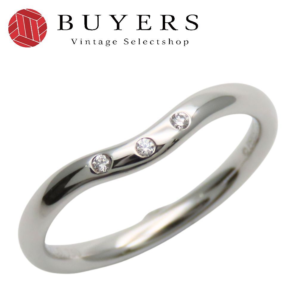 ティファニー リング 指輪 カーブドバンド K18WG 約3.0g ホワイトゴールド 3PD エルサペレッティ ジュエリー レディース 女性 TIFFANY-Co