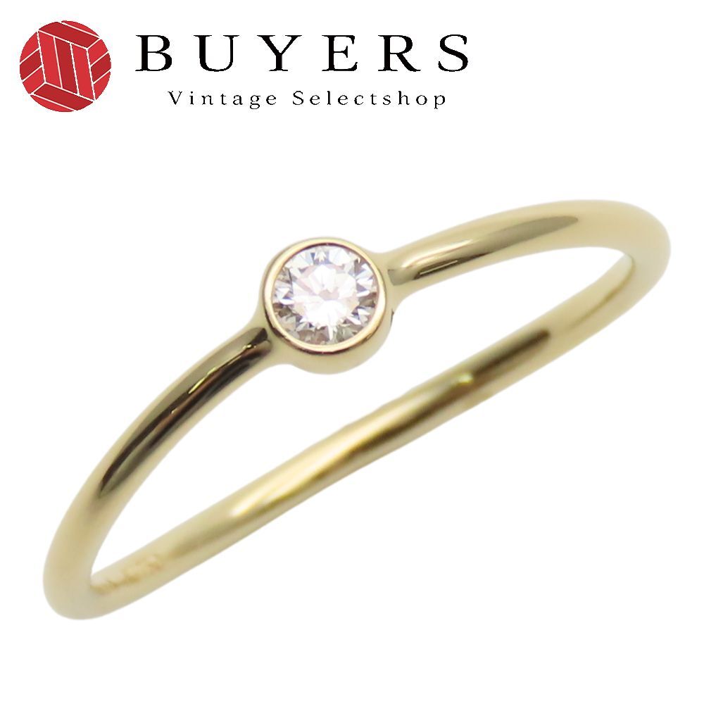 ティファニー リング 指輪 ウェーブ シングルロウ ダイヤ K18YG ダイヤモンド 約1.0g イエローゴールド 1PD エルサペレッティ ジュエリー レディース 女性 TIFFANY-Co