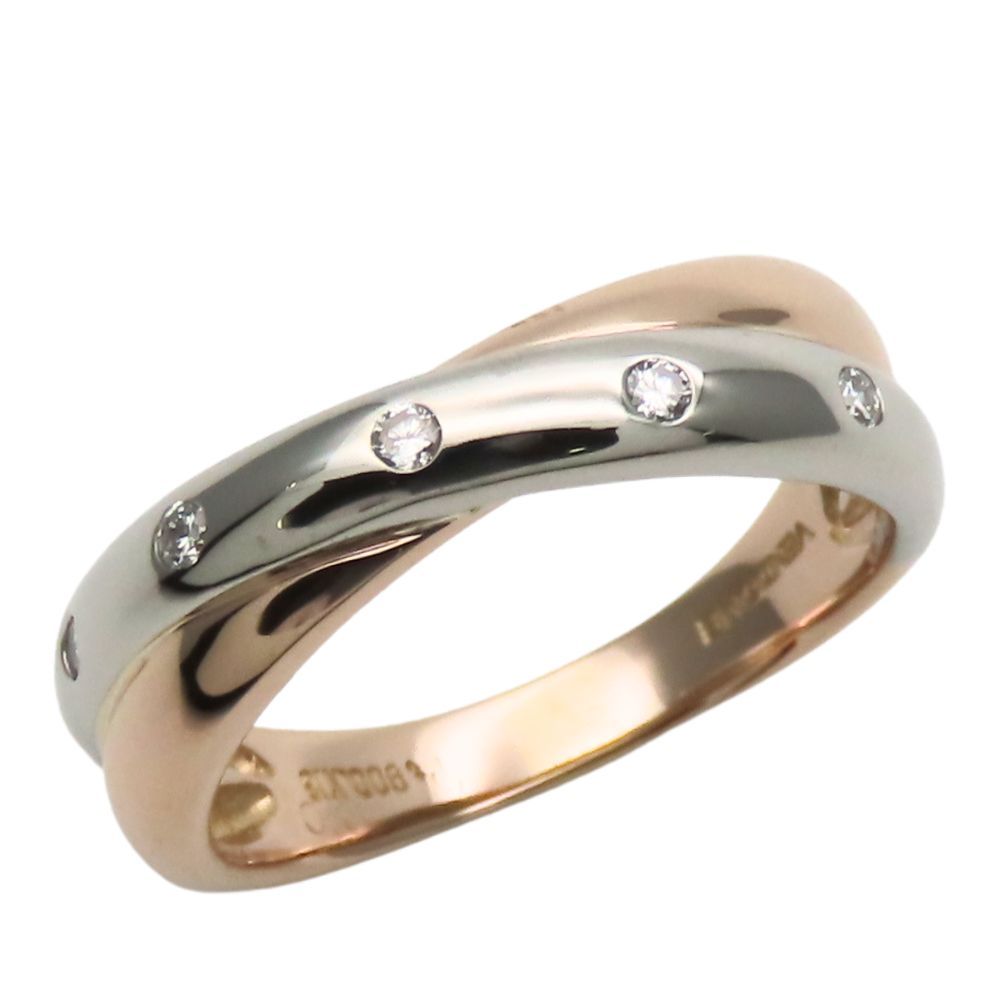 ヴァンドーム リング 指輪 Pt 900 K 18 PG ダイヤモンド 約6.2 g プラチナ ピンクゴールド 5 PD ジュエリー レディース 女性 VANDOME