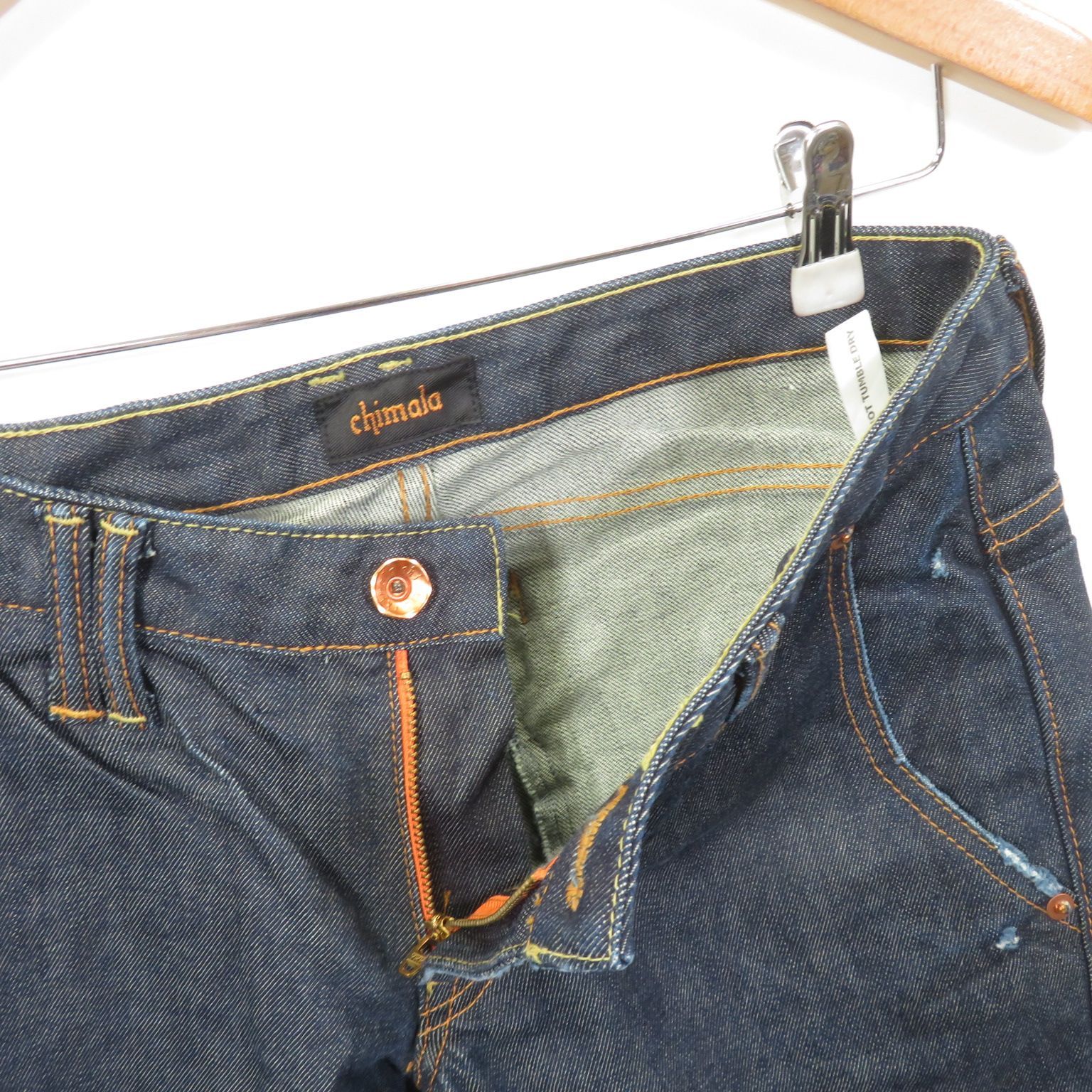 ダメージ加工デニムパンツ ジーンズ