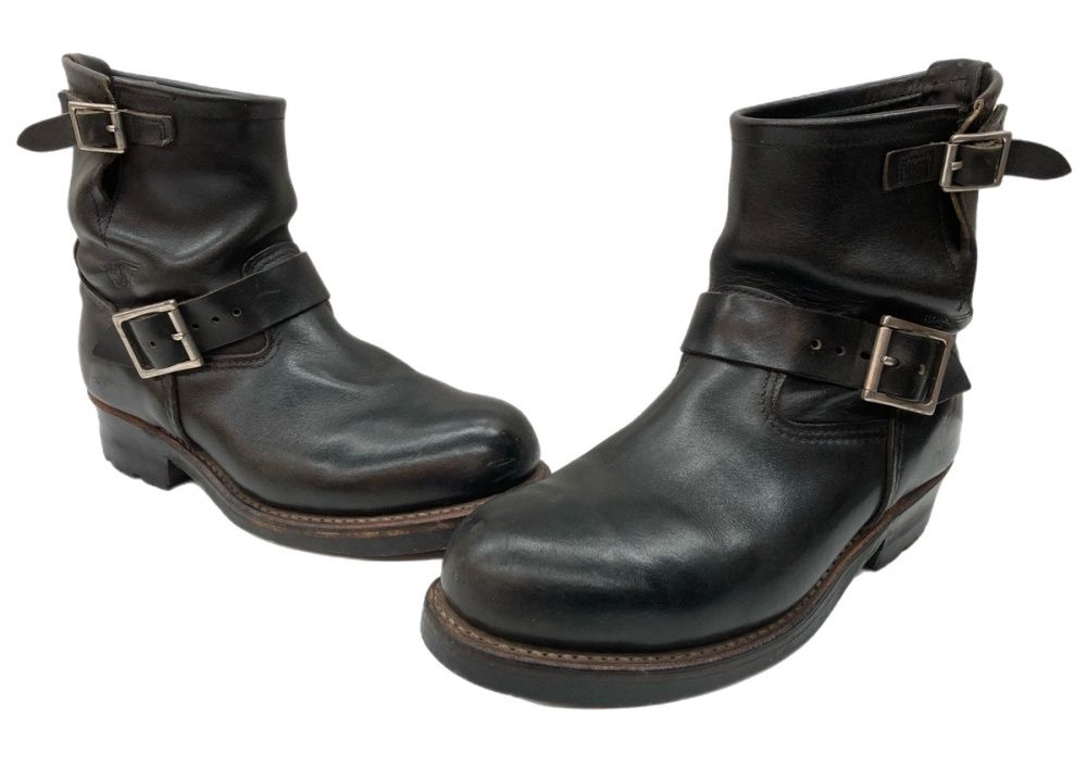 レッドウィング RED WING SHORT ENGINEER BOOTS ショート エンジニア ブーツ バイク 革靴 シューズ 黒 8182 メンズ靴 ブーツ エンジニア ブラック サイズ 7D 104S-1054