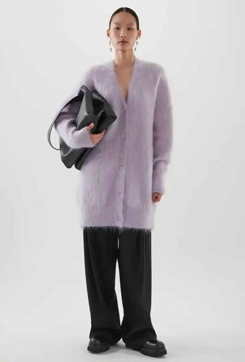 COS モヘア カーディガン ライラック