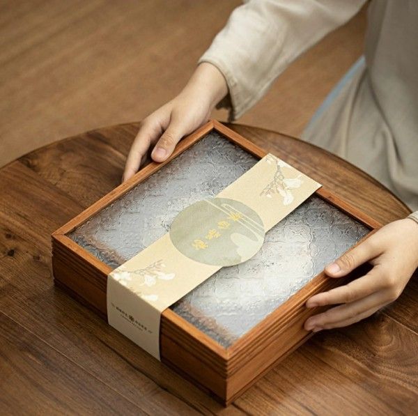 収納ケース&トレー 花海棠柄 天然竹 バンブー 収納ボックス 卓上 竹 収納箱 仕分け おしゃれ プーアル茶 餅茶 収納 インテリア 小物収納 トレー トレイ カフェトレー 配膳トレー ガラス ティートレー 茶器 収納ケース 茶芸 インテリア