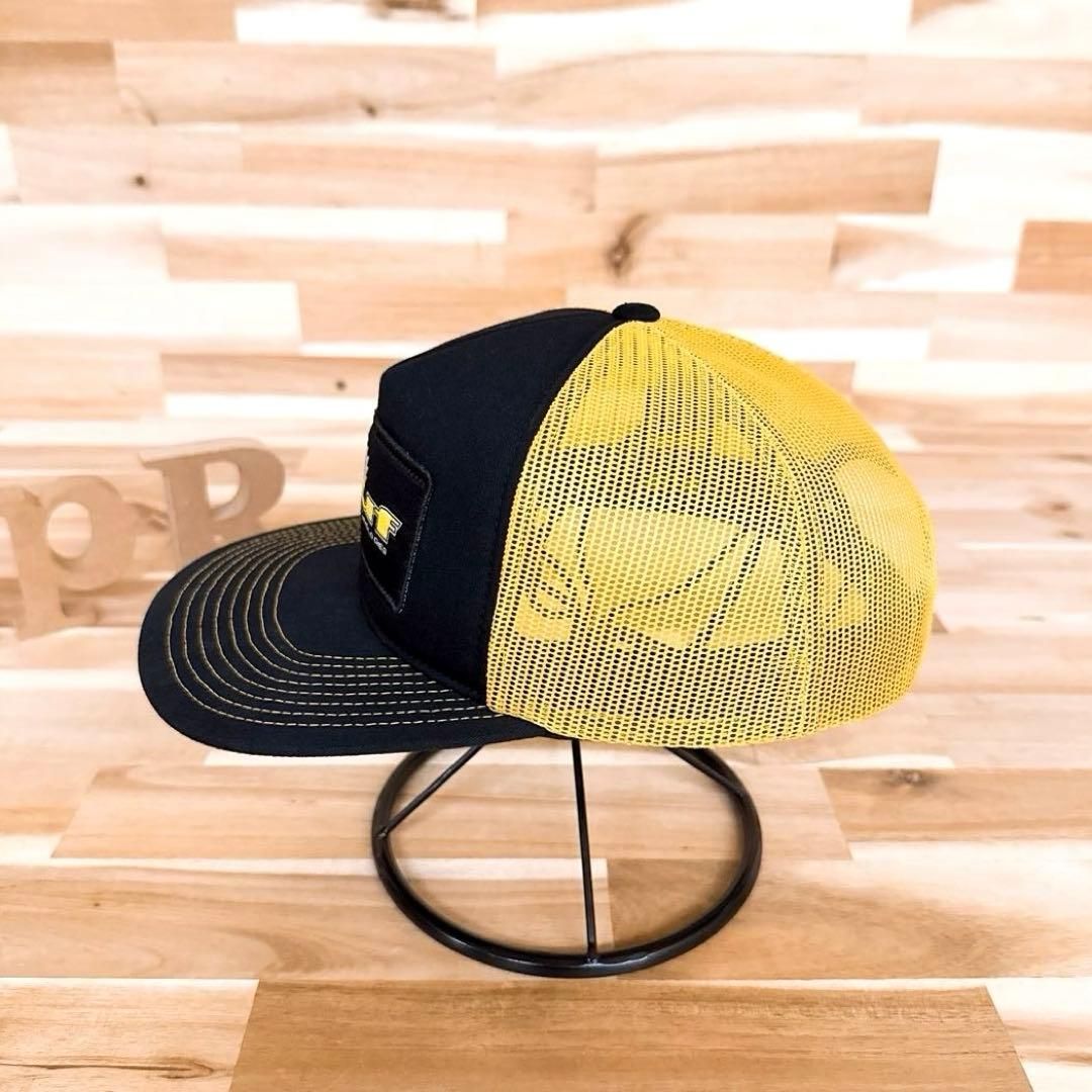メッシュキャップ黒×黄イエロー