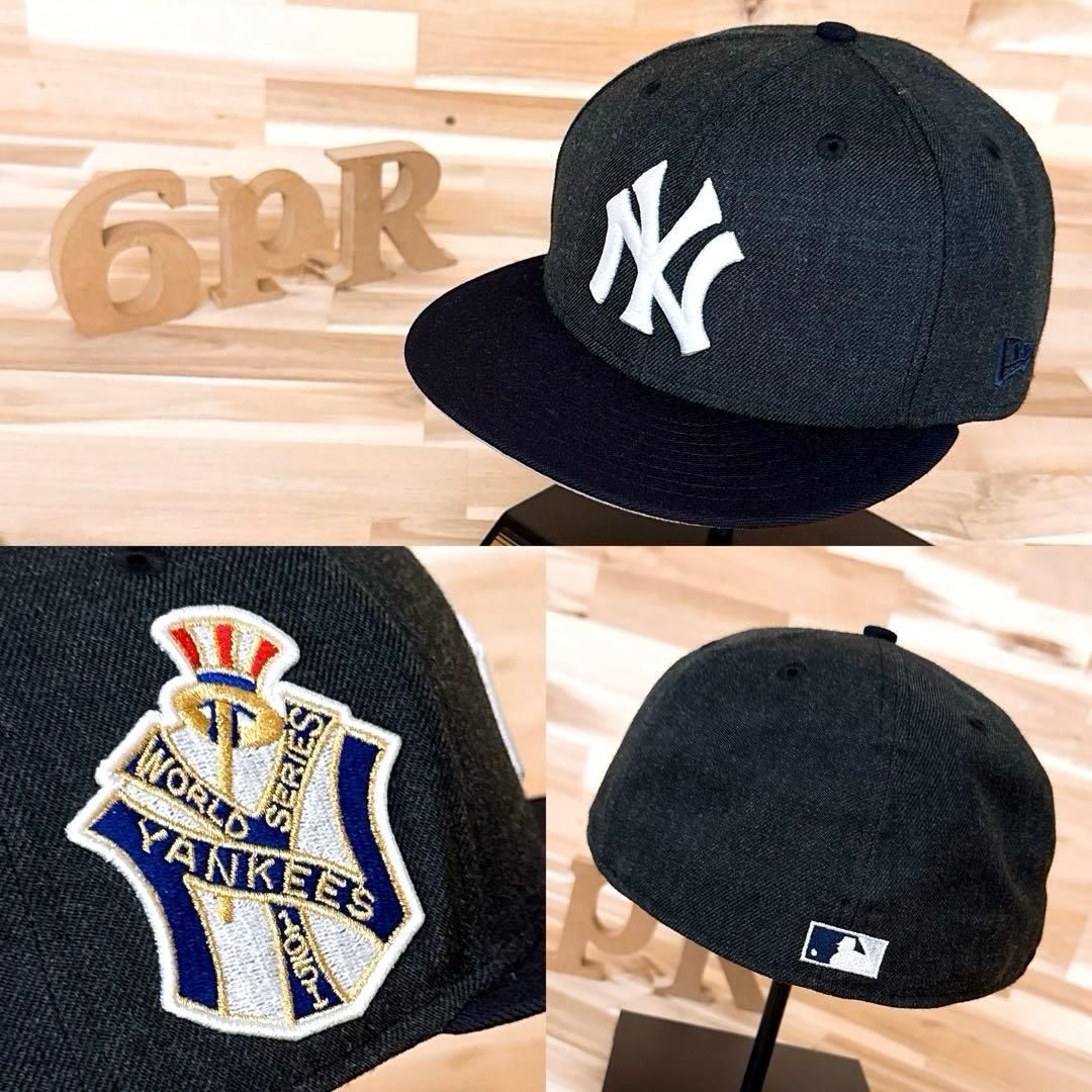 ニューエラ×ヤンキース WSパッチ NYキャップ チャコールグレー×ネイビー