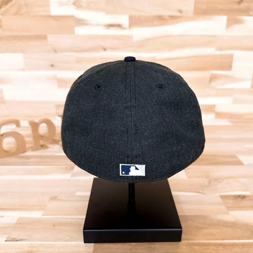 NYキャップ チャコールグレー×ネイビー