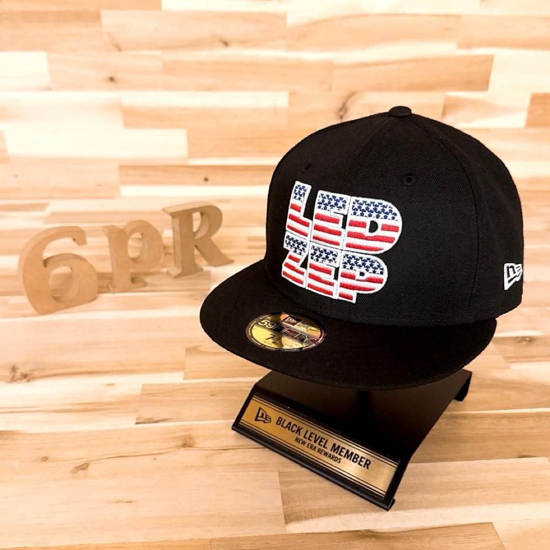 超激 ニューエラ×レッドツェッペリン コラボ キャップ アメリカ 黒×白