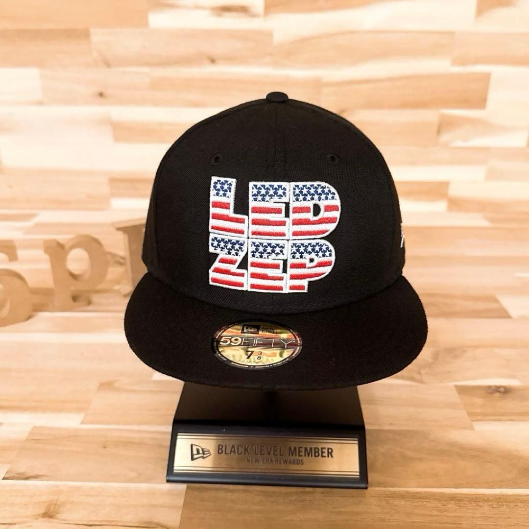 超激 ニューエラ×レッドツェッペリン コラボ キャップ アメリカ 黒×白