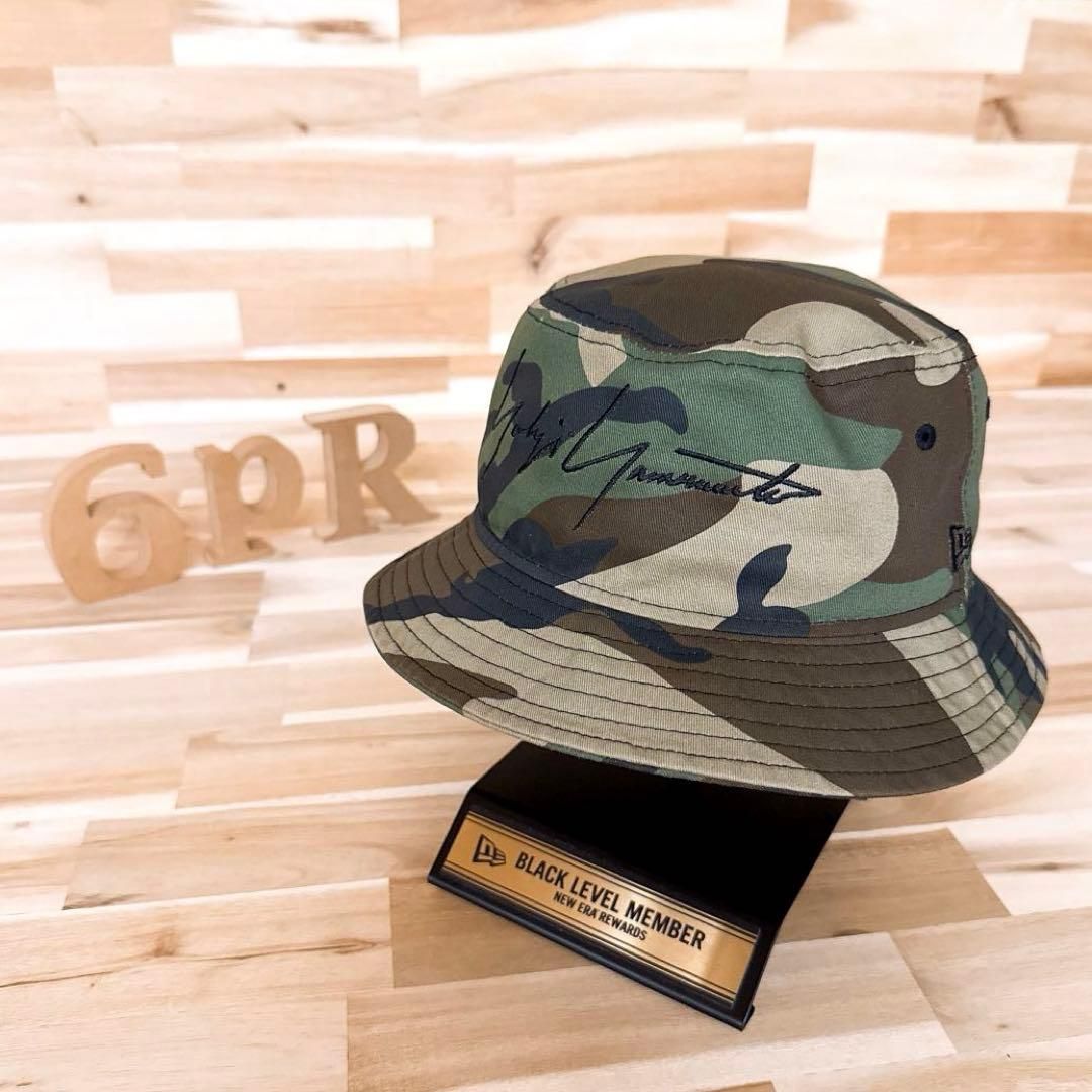 激 ニューエラ×ヨウジヤマモト コラボ 迷彩カモ柄 ハット カーキ×茶