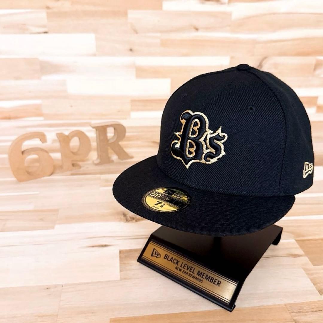 激 ニューエラ×バファローズ コラボ ビンテージ キャップ 黒×金