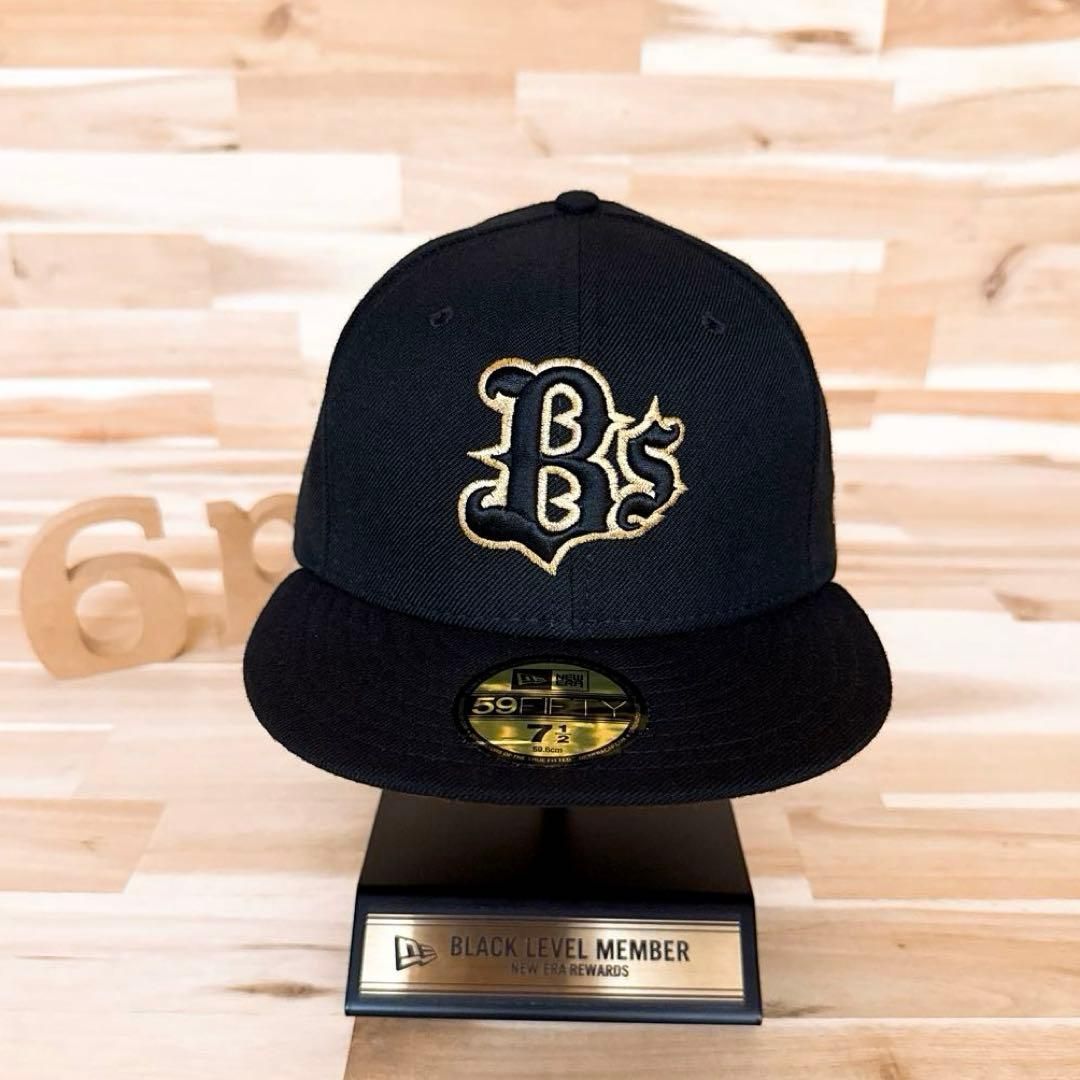 激 ニューエラ×バファローズ コラボ ビンテージ キャップ 黒×金