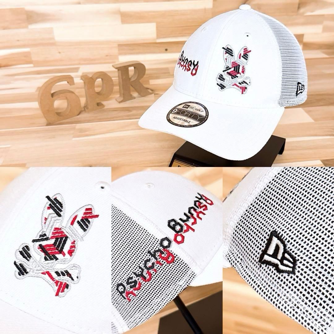 ニューエラ×サイコバニー コラボ ゴルフ メッシュキャップ 白