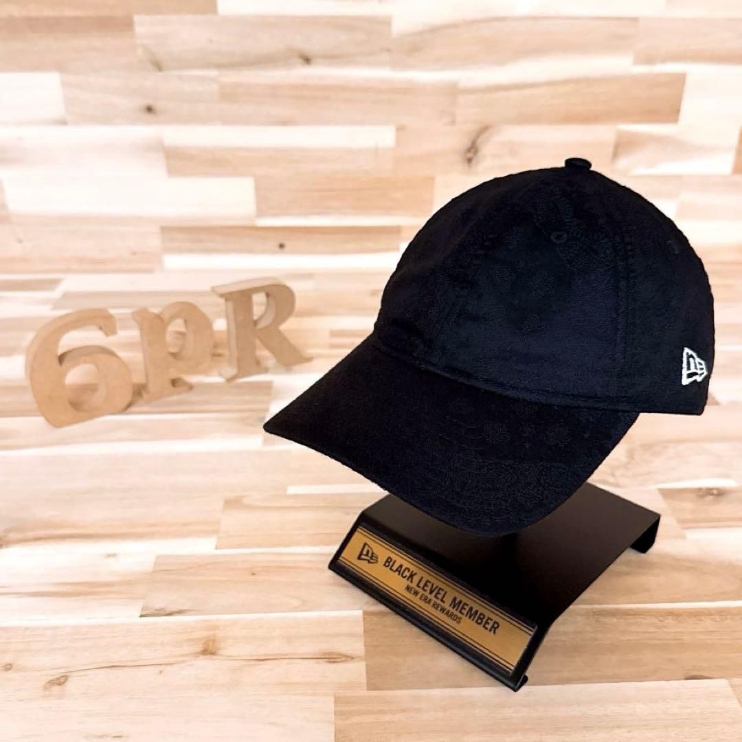 激 ニューエラ ジャガード シャドー ペイズリー キャップ 黒ブラック