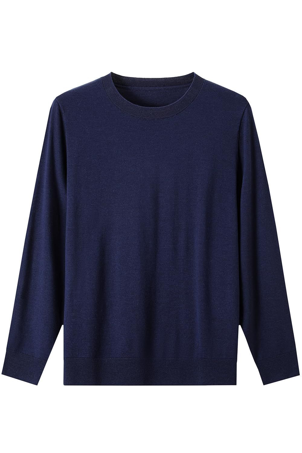 ZHILI 男前 メリノウールセーター 超柔軟丸首ビジネスカジュアルニット 保温通気軽量男前セーター30