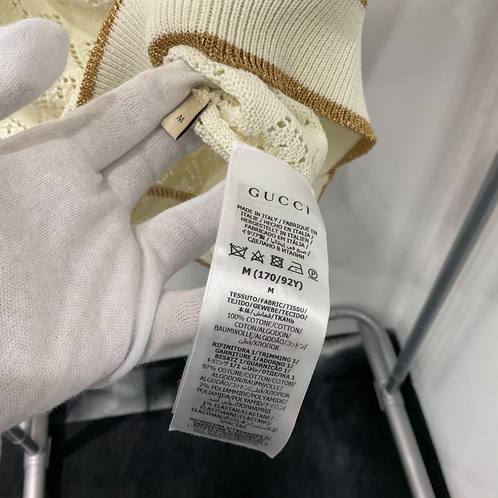 GUCCI グッチ 753771 タグ付き Gロンバスニットタンクトップ