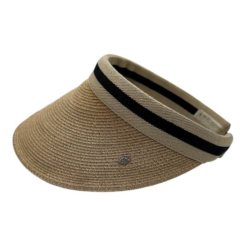 HELEN KAMINSKI ヘレンカミンスキー ロゴ ラフィア サンバイザー バイザー 麦わら 帽子 キャップ