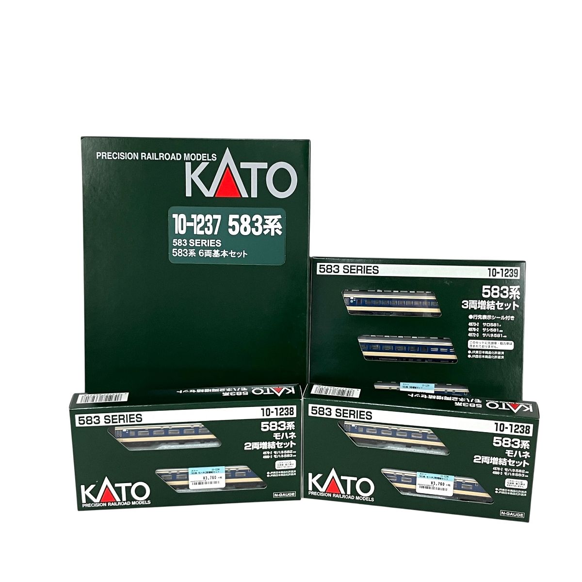 KATO 10-1237 10-1238 10-1239 583系 6両基本 3両増結 モハネ2両増結