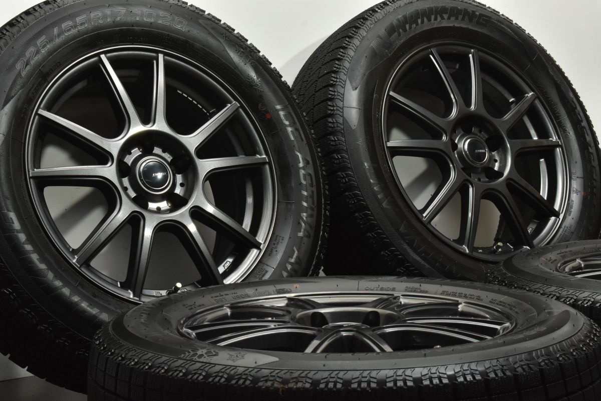 製 バリ溝 EMBELY 17 in 7 J 38 PCD 114 3 ナンカン アイスアクティバ AW 1 225 65 R NX ハリアー RAV 4 エクストレイル CX 5