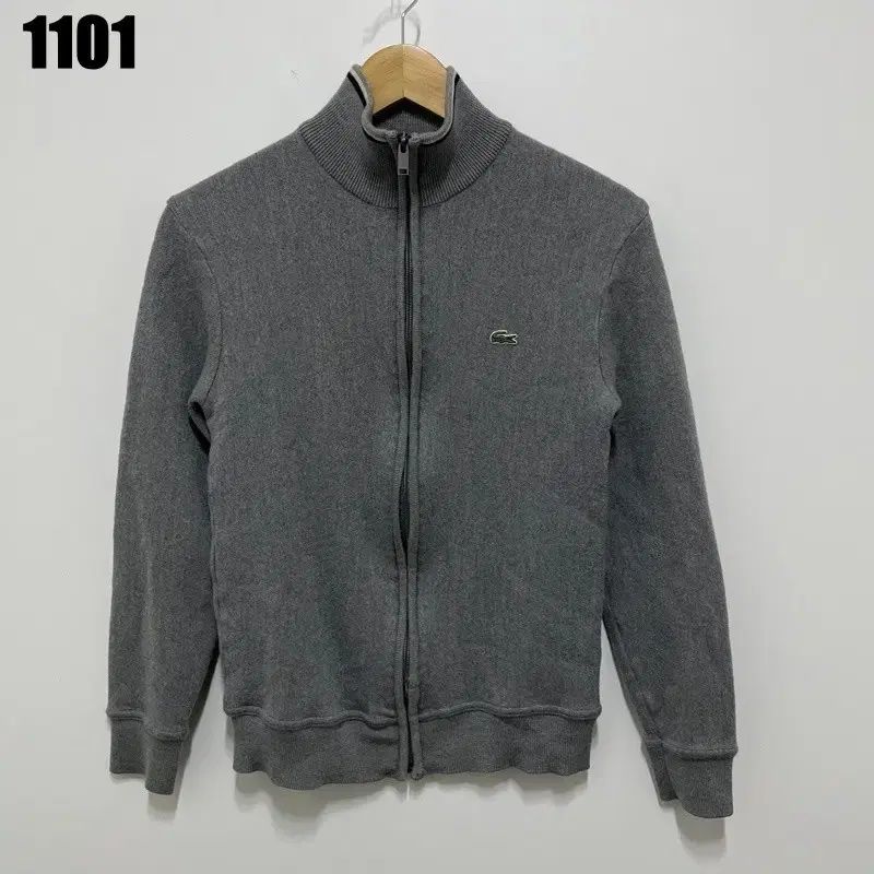 100 ラコステ ロゴ ジップアップニット