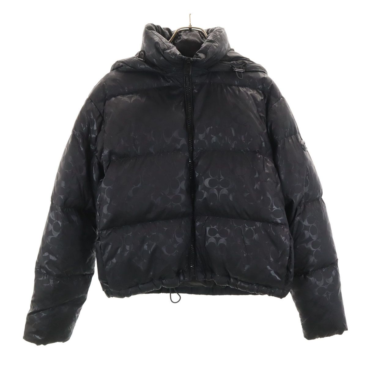 COACH コーチ シグネチャー ダウンジャケット S ブラック F79789 レディース 古着