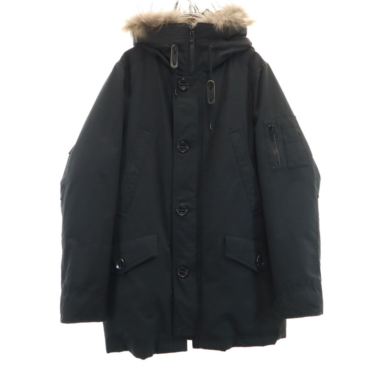 NISHIKAWA DOWN nano universe 西川ダウン ナノユニバース ダウンコート L ブラック メンズ 古着